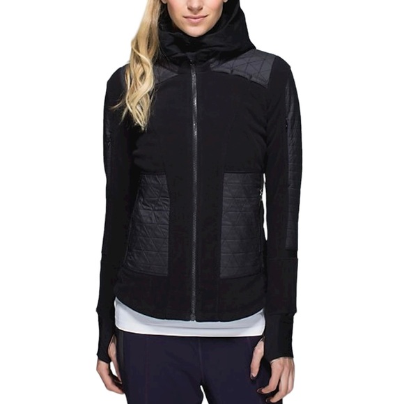 RARE: Lululemon Fleecy Keen Jacket Black Size 6 - Picture 3 of 16